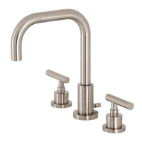 Thumbnail for Kingston Brass FSC8938CML Manhattan Widespread Bathroom Faucet with Brass Pop-Up, Brushed Nickel - BNGBath