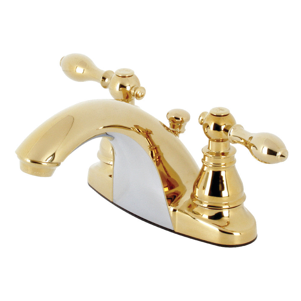 Kingston Brass KB7642ACL American Classic 4" Centerset Bathroom Faucet, Polished Brass - BNGBath