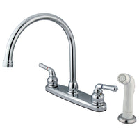 Thumbnail for Kingston Brass KB791 Magellan 8-Inch Centerset Kitchen Faucet, Polished Chrome - BNGBath