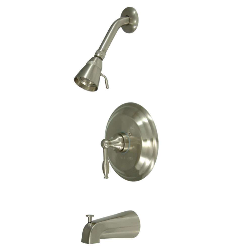 Kingston Brass KB2638KL Tub & Shower Faucet, Brushed Nickel - BNGBath