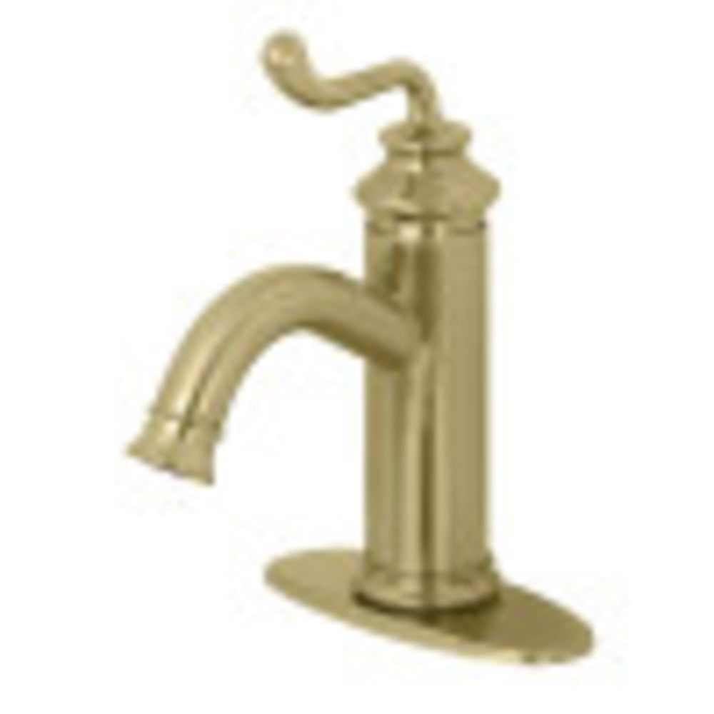 Fauceture LS5413RL Royale Single-Handle Bathroom Faucet, Brushed Brass - BNGBath