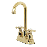 Thumbnail for Kingston Brass KB3612BX 4 in. Centerset Bathroom Faucet, Polished Brass - BNGBath