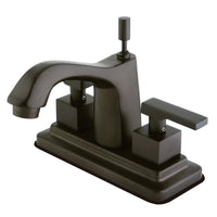 Thumbnail for Kingston Brass KS8645QLL 4 in. Centerset Bathroom Faucet, Oil Rubbed Bronze - BNGBath