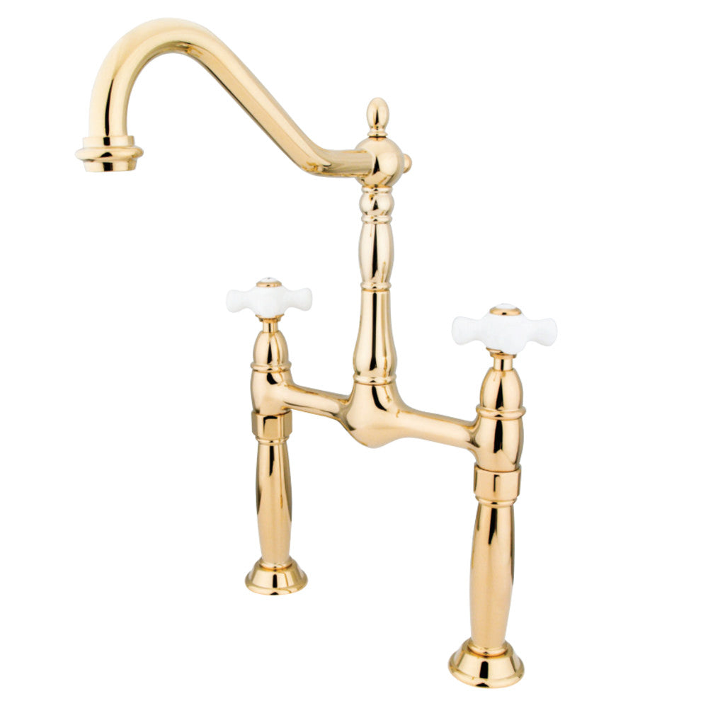Kingston Brass KS1072PX Vessel Sink Faucet, Polished Brass - BNGBath