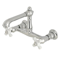 Thumbnail for Kingston Brass KS7241PX Wall Mount Bathroom Faucet, Polished Chrome - BNGBath