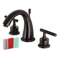 Thumbnail for Kingston Brass KS2965CKL Kaiser Widespread Bathroom Faucet with Brass Pop-Up, Oil Rubbed Bronze - BNGBath
