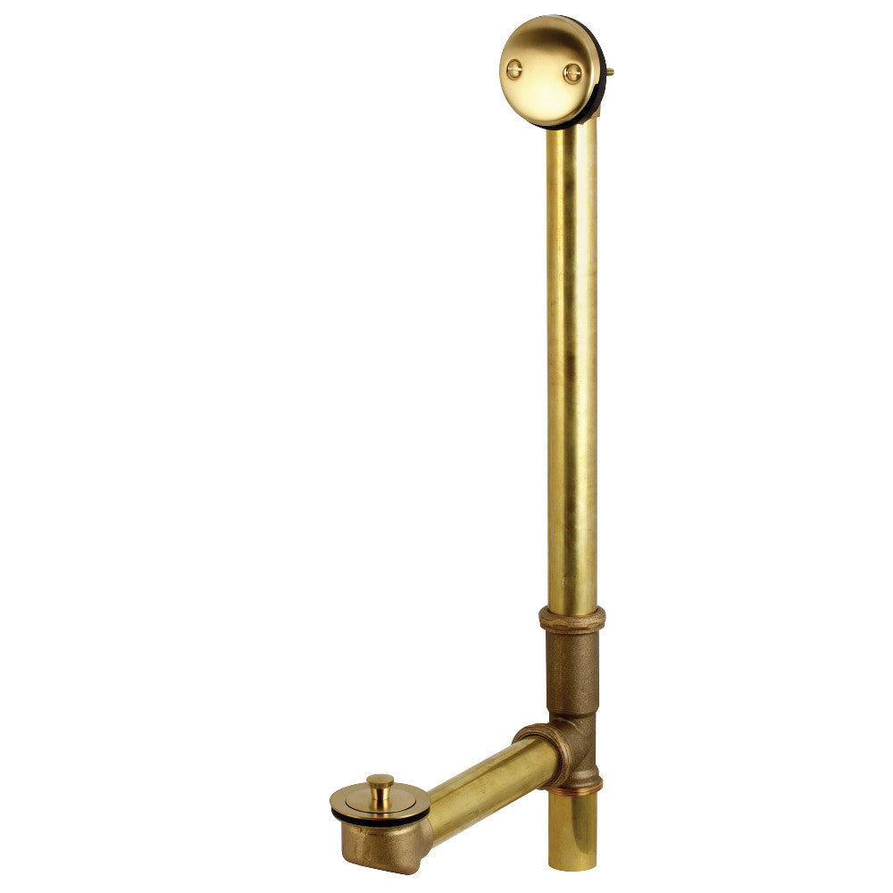 Kingston Brass DLL3187 18" Tub Waste and Overflow with Lift & Lock Drain, 20 Gauge, Brushed Brass - BNGBath