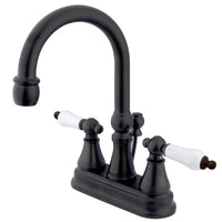 Thumbnail for Kingston Brass KS2615PL 4 in. Centerset Bathroom Faucet, Oil Rubbed Bronze - BNGBath