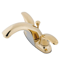 Thumbnail for Kingston Brass KB7642LL 4 in. Centerset Bathroom Faucet, Polished Brass - BNGBath