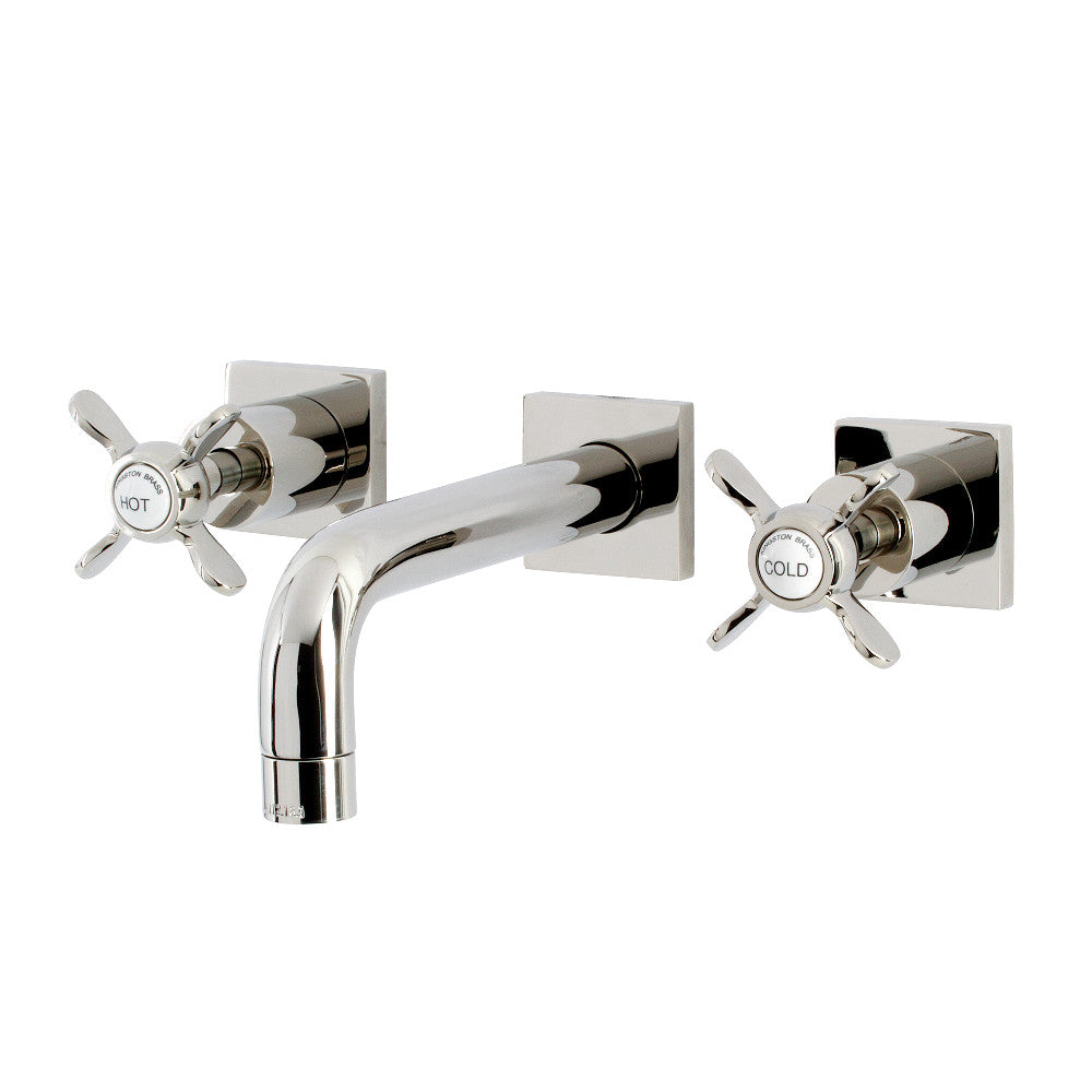 Kingston Brass KS6126BEX Essex Two-Handle Wall Mount Bathroom Faucet, Polished Nickel - BNGBath