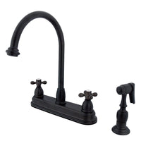 Thumbnail for Kingston Brass KB3755AXBS Restoration Centerset Kitchen Faucet, Oil Rubbed Bronze - BNGBath