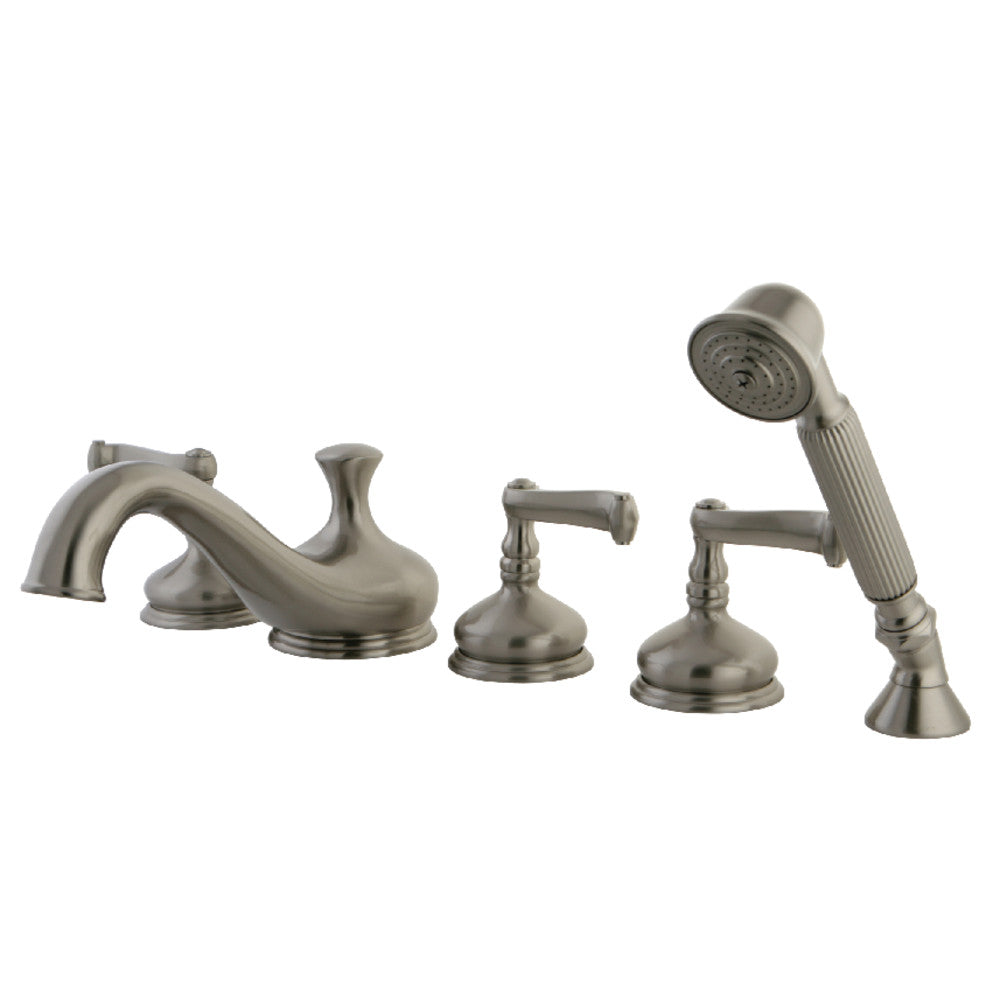 Kingston Brass KS33385FL Roman Tub Faucet with Hand Shower, Brushed Nickel - BNGBath
