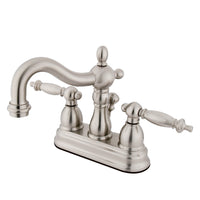 Thumbnail for Kingston Brass KS1608TL 4 in. Centerset Bathroom Faucet, Brushed Nickel - BNGBath