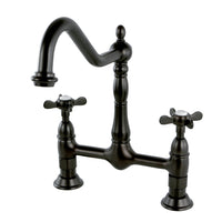 Thumbnail for Kingston Brass KS1175BEX Essex Bridge Kitchen Faucet, Oil Rubbed Bronze - BNGBath