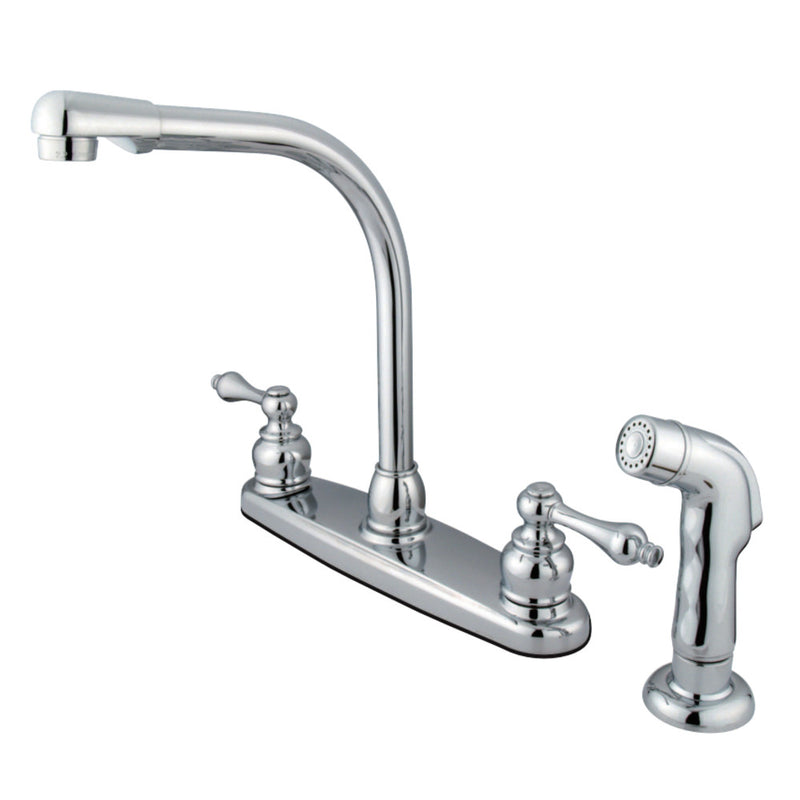 Kingston Brass GKB711ALSP Victorian Centerset Kitchen Faucet, Polished Chrome - BNGBath