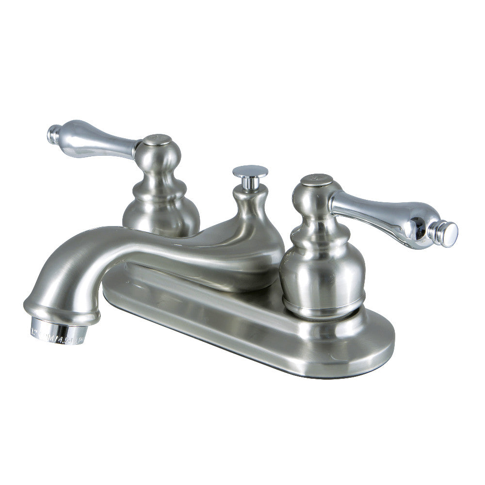 Kingston Brass KB607ALB 4 in. Centerset Bathroom Faucet, Brushed Nickel/Polished Chrome - BNGBath