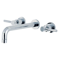 Thumbnail for Kingston Brass KS8021DL Concord Two-Handle Wall Mount Tub Faucet, Polished Chrome - BNGBath