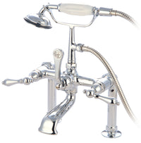 Thumbnail for Kingston Brass CC104T1 Vintage 7-Inch Deck Mount Clawfoot Tub Faucet, Polished Chrome - BNGBath