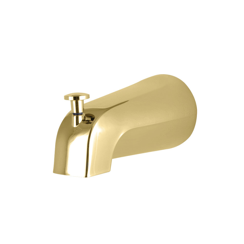 Kingston K1213A2 Rear Threaded Tub Spout with Top Diverter, Polished Brass - BNGBath