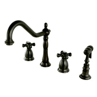 Thumbnail for Kingston Brass KS1795PKXBS Widespread Kitchen Faucet, Oil Rubbed Bronze - BNGBath