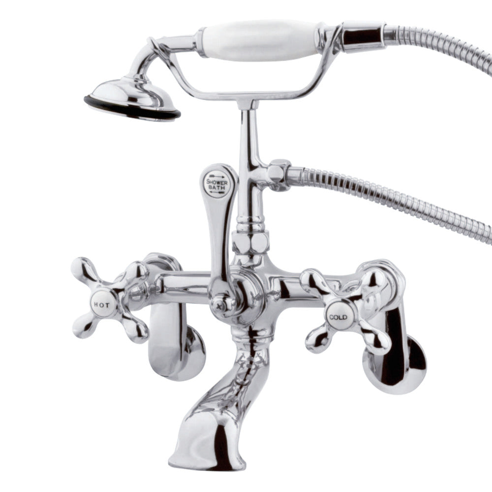 Kingston Brass CC58T1 Vintage Adjustable Center Wall Mount Tub Faucet, Polished Chrome - BNGBath