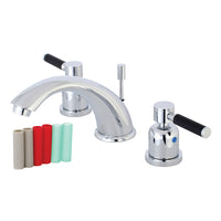 Thumbnail for Kingston Brass KB8961DKL 8 in. Widespread Bathroom Faucet, Polished Chrome - BNGBath