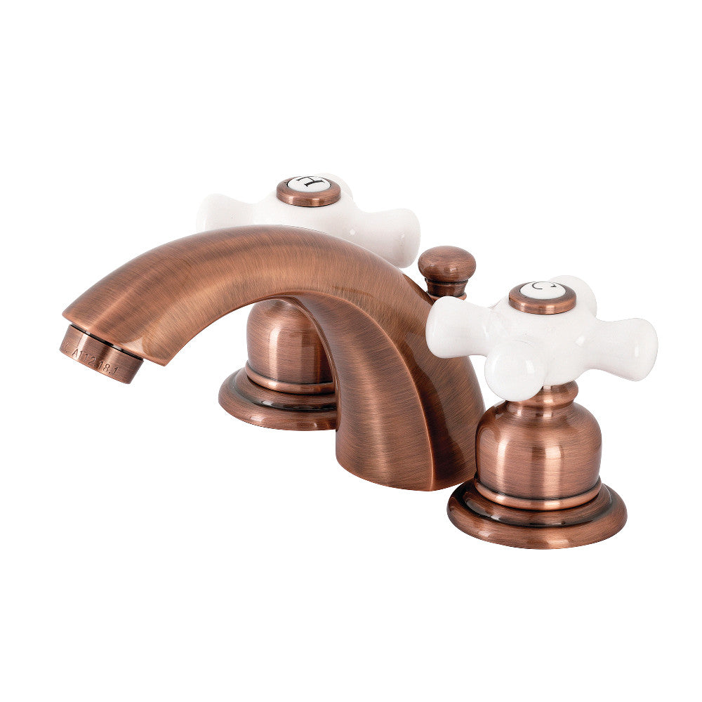 Kingston Brass KB956PX Victorian Mini-Widespread Bathroom Faucet, Antique Copper - BNGBath