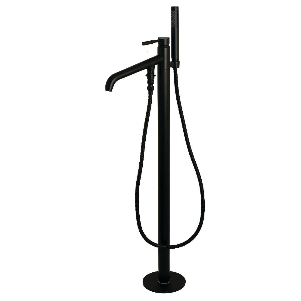 Kingston Brass KS8130DL Concord Freestanding Tub Faucet with Hand Shower, Matte Black - BNGBath