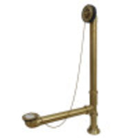 Thumbnail for Kingston Brass CC2097 Clawfoot Tub Waste & Overflow Drain, 20 Gauge, Brushed Brass - BNGBath