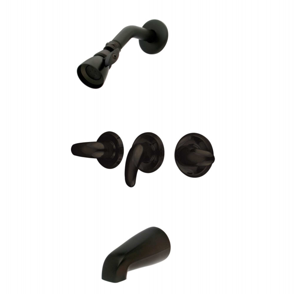 Kingston Brass KB235LL Tub and Shower Faucet, Oil Rubbed Bronze - BNGBath