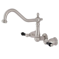 Thumbnail for Kingston Brass KS1288PKL Duchess Wall Mount Kitchen Faucet, Brushed Nickel - BNGBath