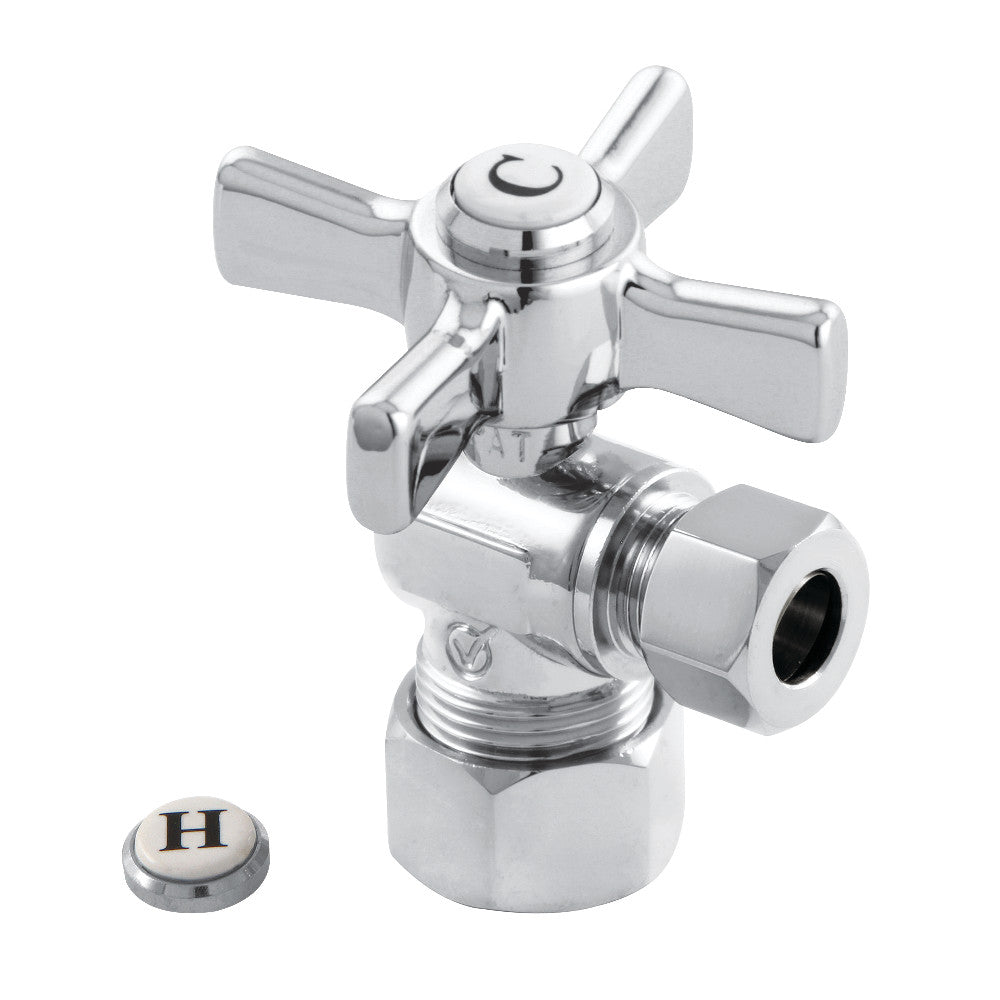 Kingston Brass CC53301ZX 5/8" X 3/8" OD Comp Angle Stop Valve, Polished Chrome - BNGBath