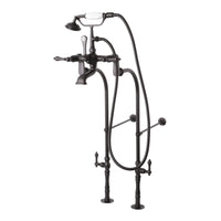 Thumbnail for Kingston Brass CCK103T5 Vintage Freestanding Clawfoot Tub Faucet Package with Supply Line, Oil Rubbed Bronze - BNGBath