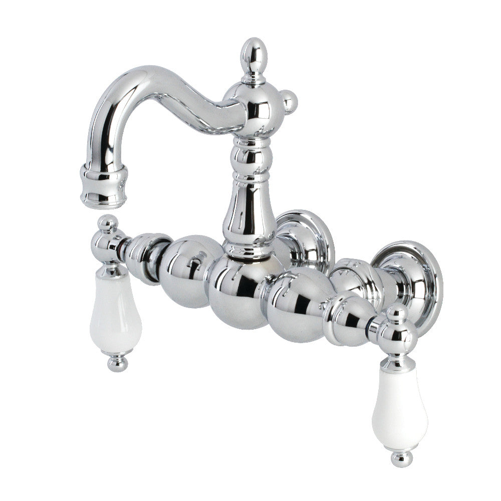Kingston Brass CA1006T1 Heritage 3-3/8" Tub Wall Mount Clawfoot Tub Faucet, Polished Chrome - BNGBath