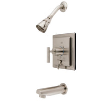 Thumbnail for Kingston Brass KB86580CML Manhattan Sungle-Handle Tub and Shower Faucet, Brushed Nickel - BNGBath