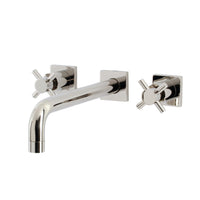 Thumbnail for Kingston Brass KS6026DX Concord Wall Mount Tub Faucet, Polished Nickel - BNGBath