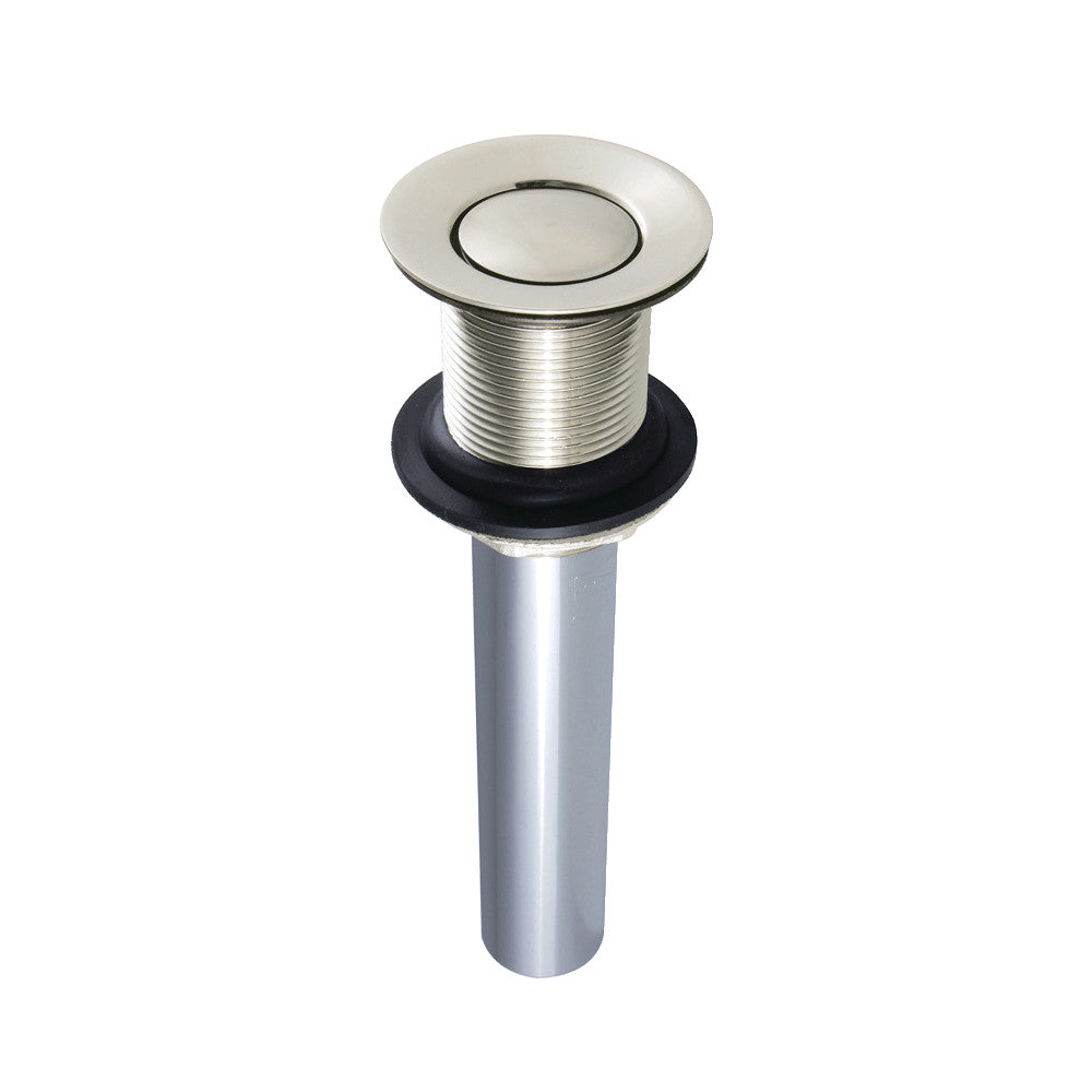 Kingston Brass EV8006 Push Pop-Up Drain without Overflow Hole, 22 Gauge, Polished Nickel - BNGBath