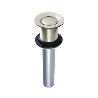 Thumbnail for Kingston Brass EV8006 Push Pop-Up Drain without Overflow Hole, 22 Gauge, Polished Nickel - BNGBath