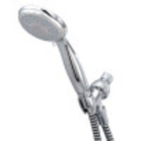 Thumbnail for Kingston Brass KX2101 4 Function Hand Shower with Euro Tempered Hose and Arm Bracket, Polished Chrome - BNGBath