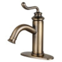 Thumbnail for Fauceture LS541RLAB Royale Single-Handle Monoblock Bathroom Faucet, Antique Brass - BNGBath