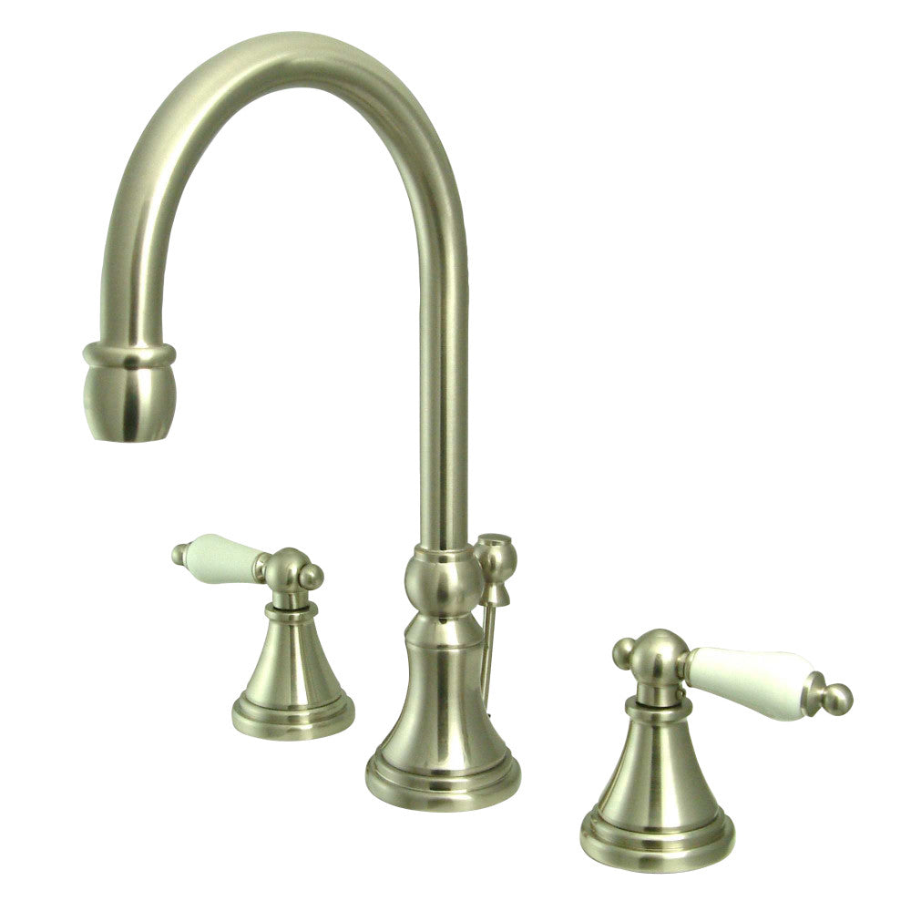 Kingston Brass KS2988PL 8 in. Widespread Bathroom Faucet, Brushed Nickel - BNGBath