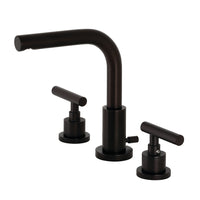 Thumbnail for Kingston Brass FSC8955CML Manhattan Widespread Bathroom Faucet with Brass Pop-Up, Oil Rubbed Bronze - BNGBath