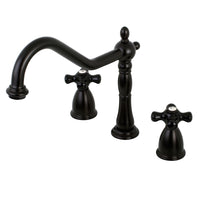 Thumbnail for Kingston Brass KB1795PKXLS Widespread Kitchen Faucet, Oil Rubbed Bronze - BNGBath