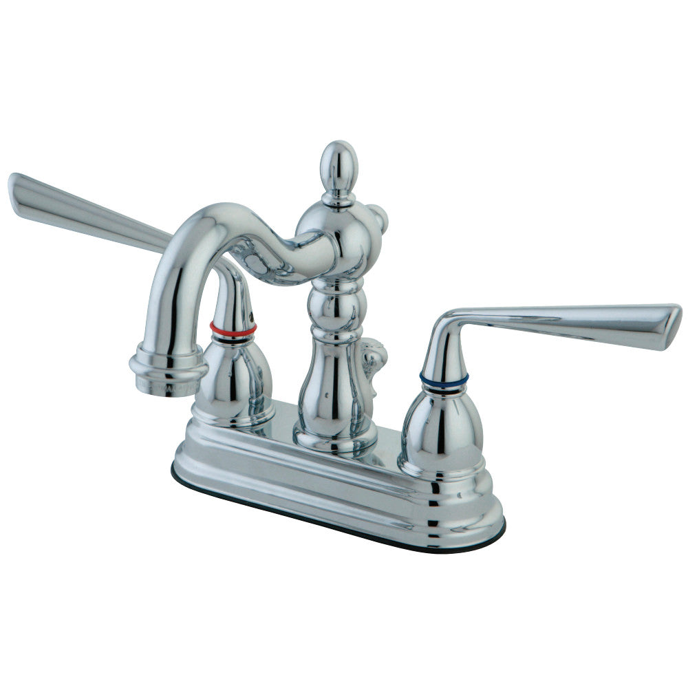 Kingston Brass KS1601ZL 4 in. Centerset Bathroom Faucet, Polished Chrome - BNGBath