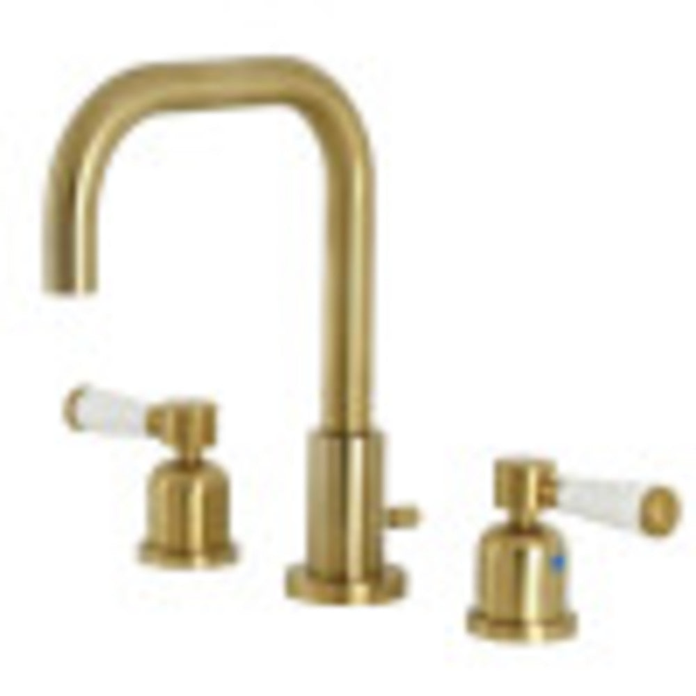 Kingston Brass FSC8933DPL Paris Widespread Bathroom Faucet with Brass Pop-Up, Brushed Brass - BNGBath