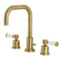 Thumbnail for Kingston Brass FSC8933DPL Paris Widespread Bathroom Faucet with Brass Pop-Up, Brushed Brass - BNGBath