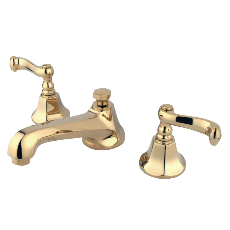 Kingston Brass KS4462FL 8 in. Widespread Bathroom Faucet, Polished Brass - BNGBath