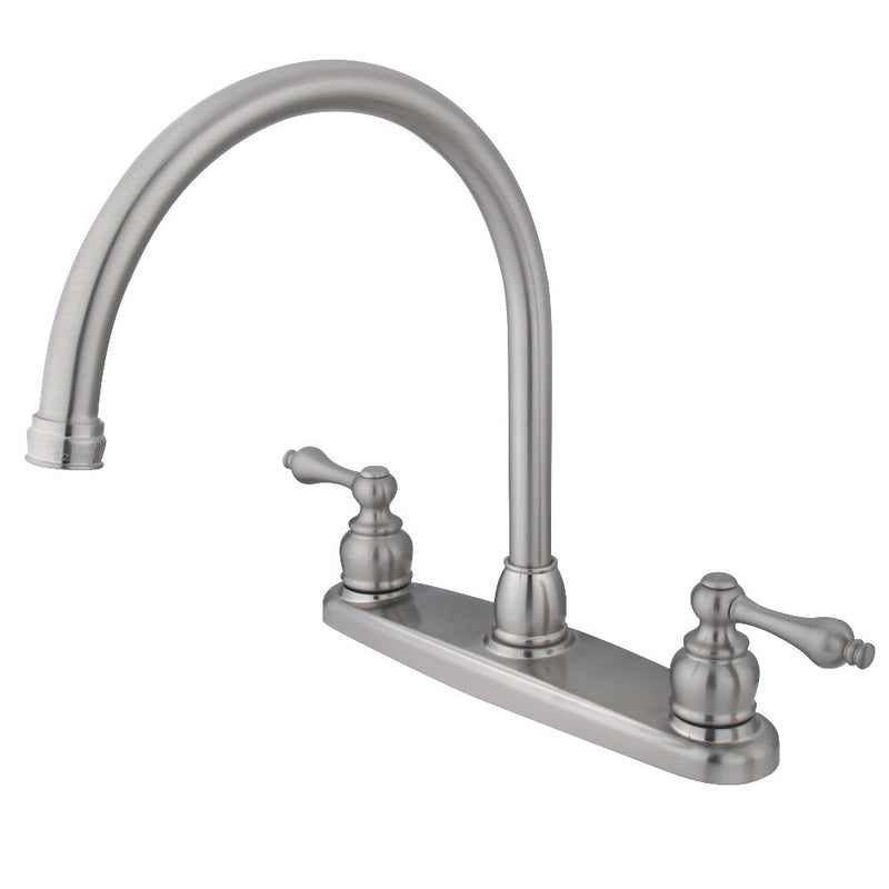 Kingston Brass KB728ALLS Victorian 8-Inch Centerset Kitchen Faucet, Brushed Nickel - BNGBath