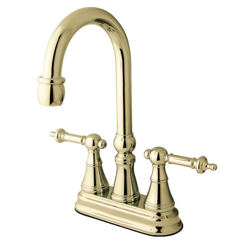 Kingston Brass KS2492TL Bar Faucet, Polished Brass - BNGBath