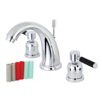 Thumbnail for Kingston Brass KB8981DKL 8 in. Widespread Bathroom Faucet, Polished Chrome - BNGBath
